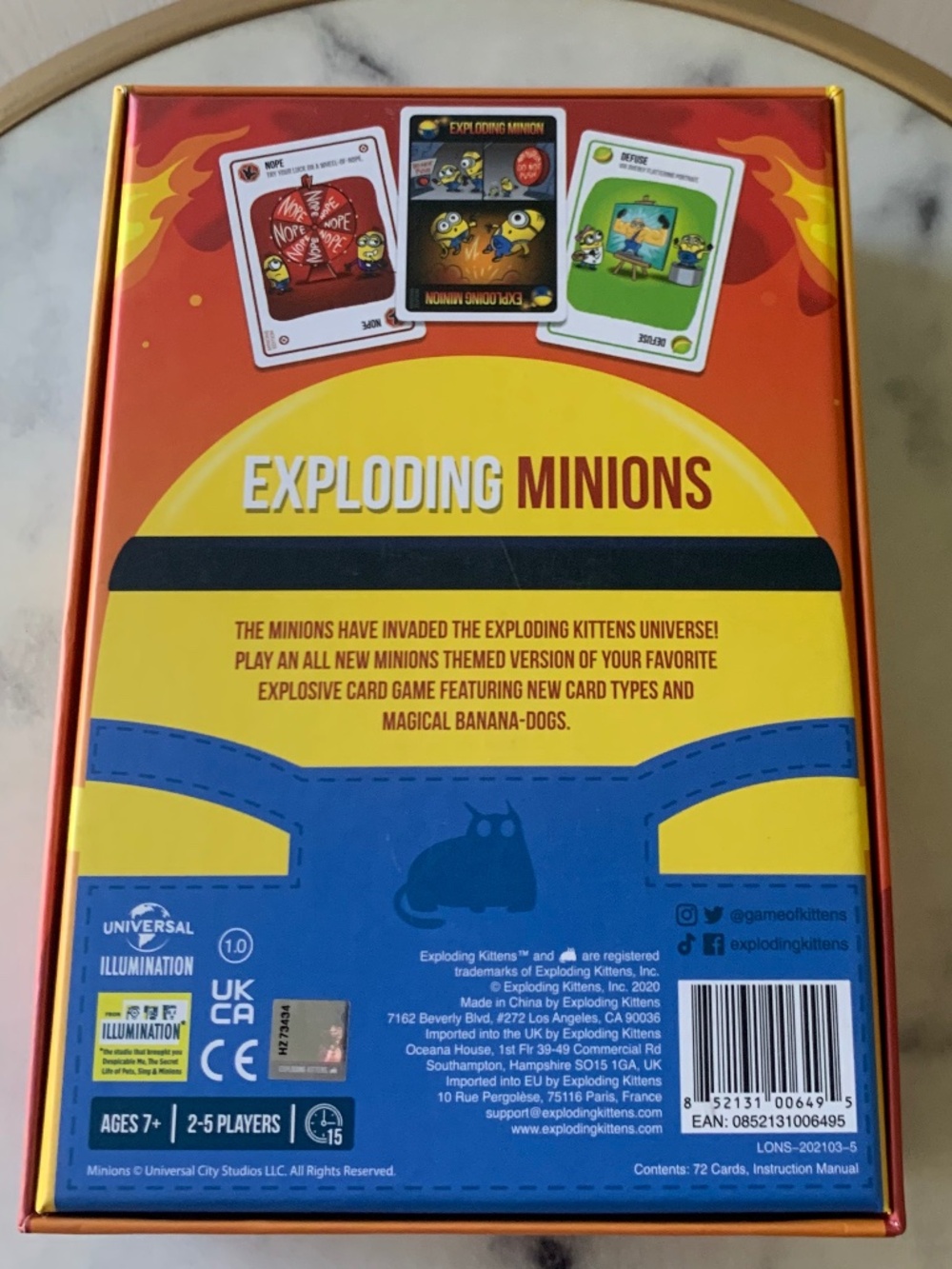 Exploding Minions Card Game Exploding Kittens - Picture 3 of 7
